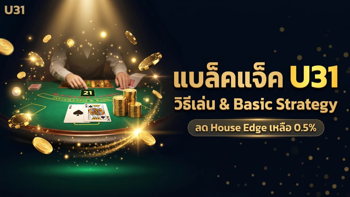แบล็คแจ็คออนไลน์ที่ U31 — วิธีเล่นและ Basic Strategy ที่ต้องรู้