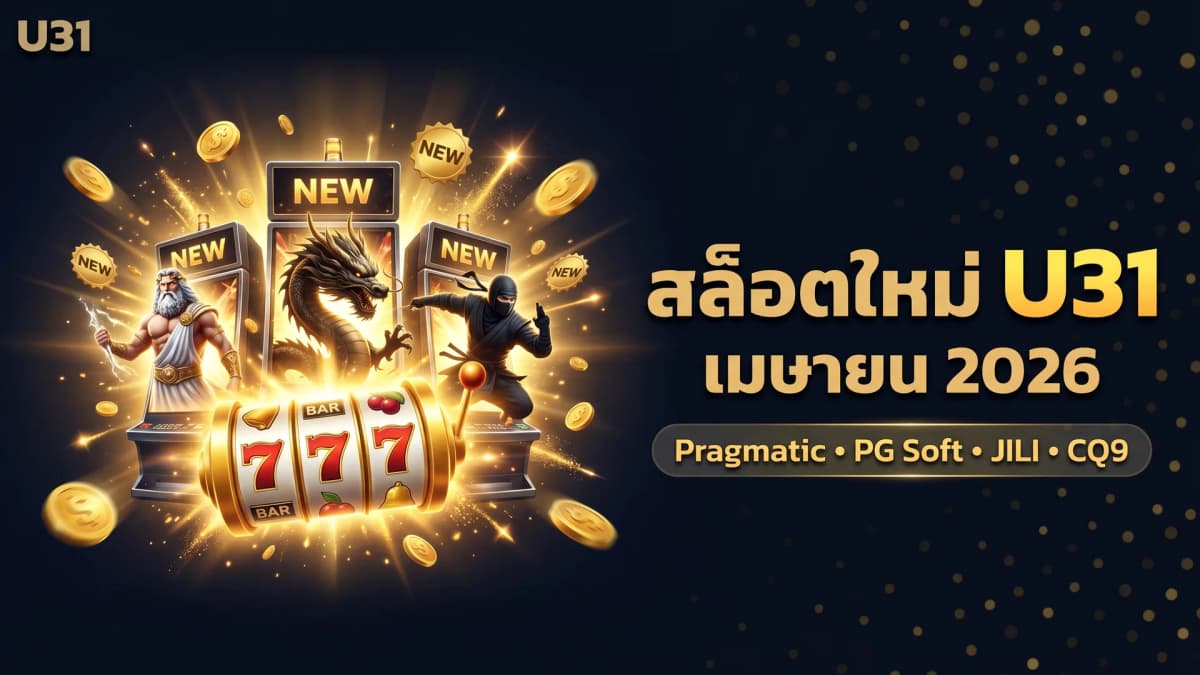 สล็อตใหม่เมษายน 2026 บน U31 — เกมน่าลองจาก Pragmatic Play, PG Soft และอื่นๆ
